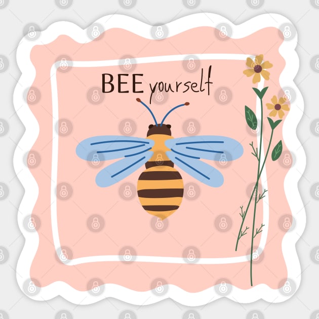 BEE yourself Sticker by AestheticLine